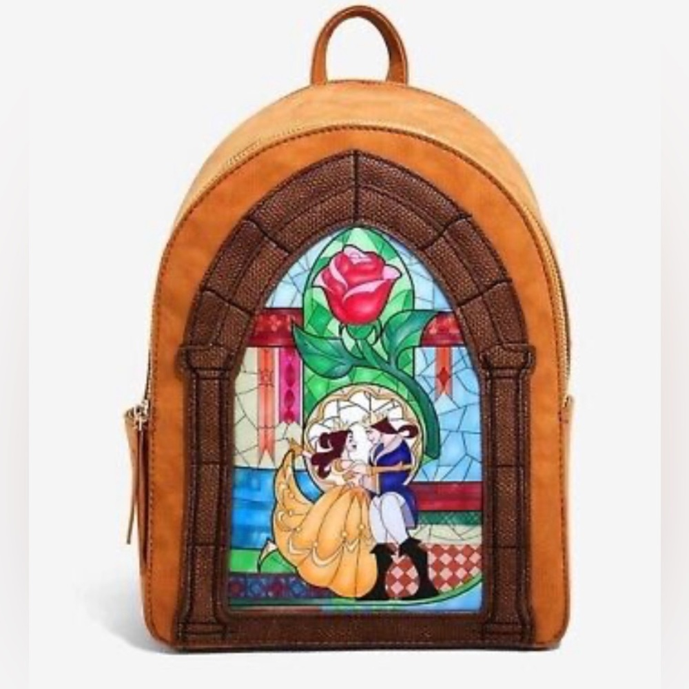 Danielle Nicole Disney Beauty and the Beast Stained Glass Arch Mini Backpack